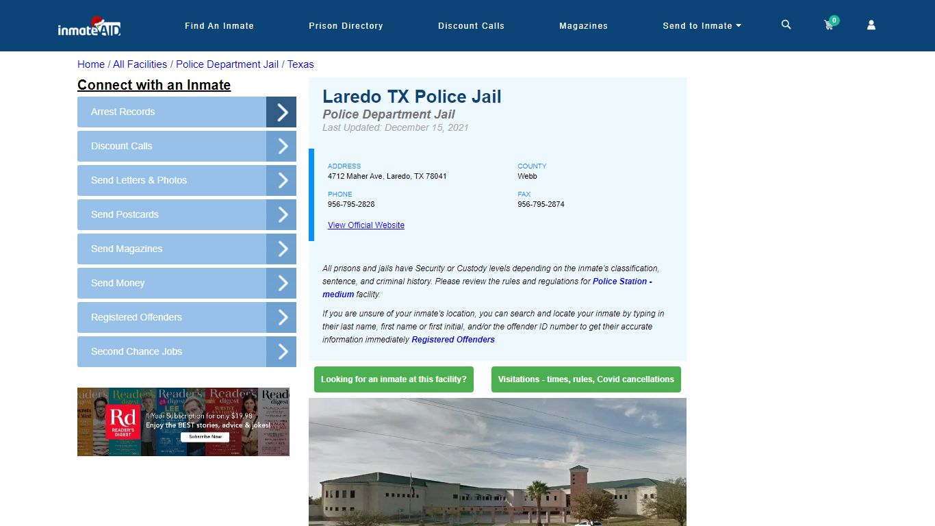 Laredo TX Police Jail & Inmate Search - Laredo, TX